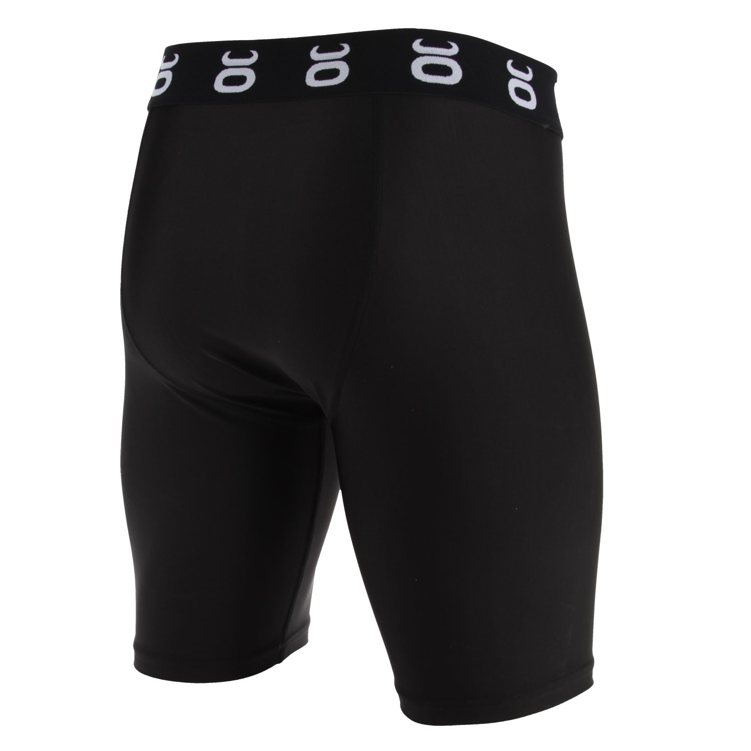 Black/White Jaco Mens Leverage Compression Shorts 