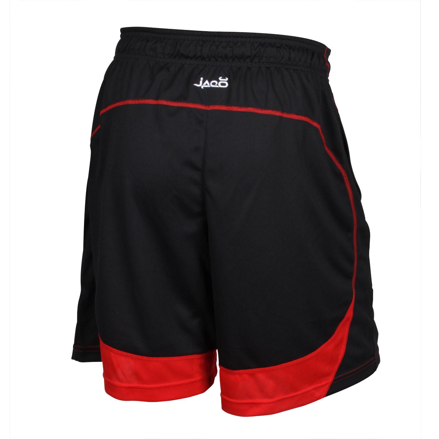 Twisted Mock Mesh Shorts (Black/Red) | Jaco Athletics